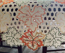 Load image into Gallery viewer, Maple Leaves Cutwork 13" x 70" Table Runner
