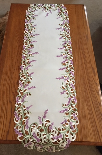 Lavender on White Runner (16