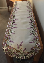 Load image into Gallery viewer, Lavender on White Runner (16&quot; x 72&quot;)