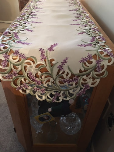 Lavender on White Runner (16