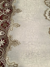 Load image into Gallery viewer, Chocolate Brown Lace Border - Square Topper (33&quot; x 33&quot;)