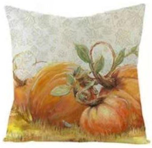 Pumpkin (3) Pillow Cover 18" x 18" with zipper closure.