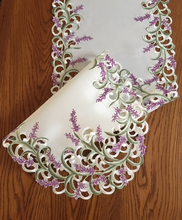 Load image into Gallery viewer, Lavender on White Runner (16&quot; x 36&quot;)