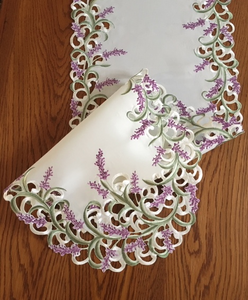 Lavender on White Runner (16" x 36")