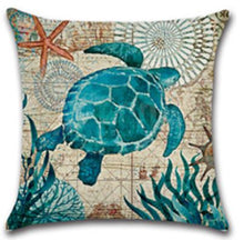 Load image into Gallery viewer, Whale Cushion Cover 18&quot; x 18&quot; with zipper closure.